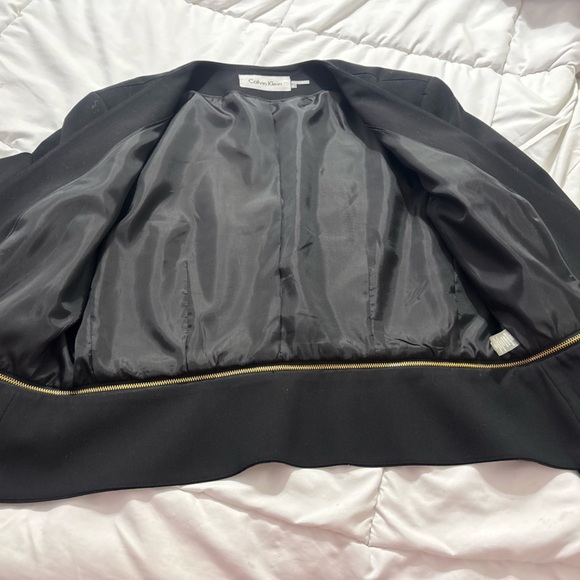 Calvin Klein Black Blazer with Gold Accents - Picture 6 of 8